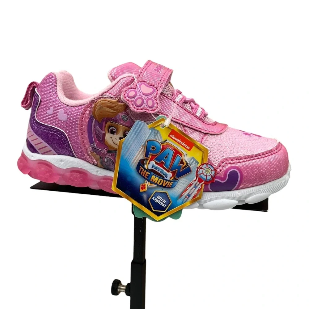 Nickelodeon Paw Patrol Little Girls Light-up Slip-on Shoes Size 12 Pink Purple‎